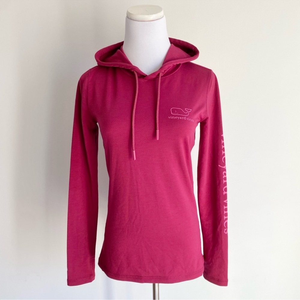 Vineyard Vines Performance Dark Pink Hoodie Sweatshirt